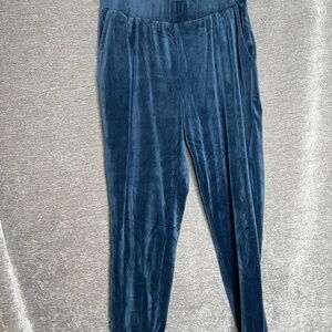 Cable & Gauge Velour Pants | Blue